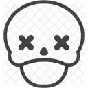 Dead Skeleton Halloween Icon
