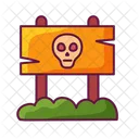 Warning Skull Halloween Icon