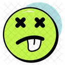 Dead Smiley Face Emoji Expression Icon