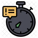 Deadline Line Stopwatch Icon