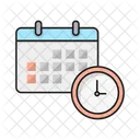 Deadline Calendar Clock Icon