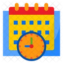 Deadline Calendar Clock Icon