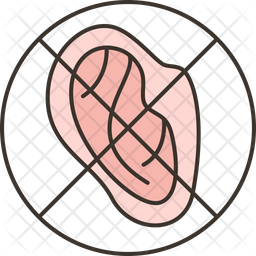 Deaf Icon - Download In Colored Outline Style