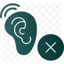 Deaf Ear Hearing Aid Icon