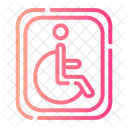 Deaktivieren Rollstuhl Zeichen Symbol