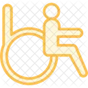 Disabled Duotone Line Icon Symbol