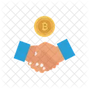 Deal Handshake Bitcoin Icon
