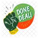 Deal Done Agree Settlement Icon