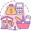 Dealing with cost of living Icon