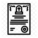 Death Certificate Mortality Icon