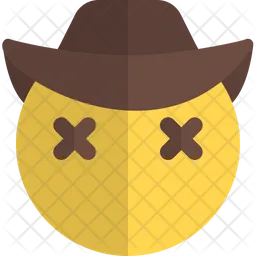 Death Cowboy Emoji Icon
