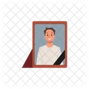 Death Photo Black Ribbon Icon