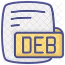 Deb Debian Package Color Outline Style Icon Icon