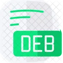 Deb Debian Package Flat Style Icon Icon