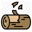 Debarking Log Wood Debark Woodchip Lumber Lumbermill 아이콘