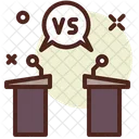 Debatte Versus A Vs B Symbol