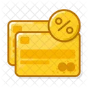 Debit Card Mini Percent  Icon