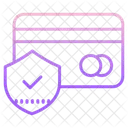 Debitkarten Schutzschild Kreditkartensicherheit Sichere Zahlung Symbol