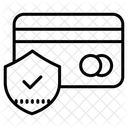 Debitkarten Schutzschild Kreditkartensicherheit Sichere Zahlung Symbol