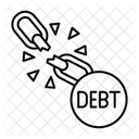 Broken Chain Debt Loan Icon