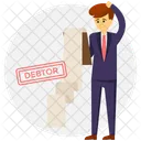 Debtor Defaulter Borrower Icon
