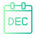December Calendar Time And Date Icon