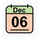 December Calendar Date Icon