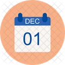 December Calendar Date Icon