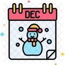 December Christmas Winter Icon
