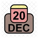 December Calendar Date Icon