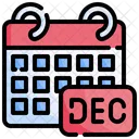 December December Calendar Time Icon