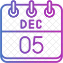 December Calendar Days Time And Date Icon