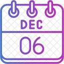 December Calendar Days Time And Date Icon