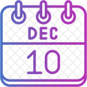 December Calendar Days Time And Date Icon