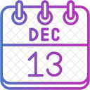 December Calendar Days Time And Date Icon