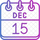 December Calendar Days Time And Date Icon