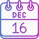 December Calendar Days Time And Date Icon