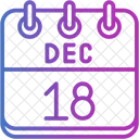 December Calendar Days Time And Date Icon