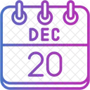 December Calendar Days Time And Date Icon