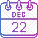 December Calendar Days Time And Date Icon