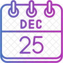 December Calendar Days Time And Date Icon