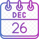 December Calendar Days Time And Date Icon