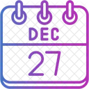 December Calendar Days Time And Date Icon