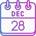 December Calendar Days Time And Date Icon