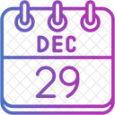 December Calendar Days Time And Date Icon