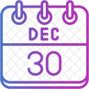 December Calendar Days Time And Date Icon