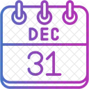 December Calendar Days Time And Date Icon