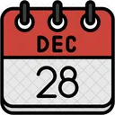 December Calendar Days Time And Date Icon