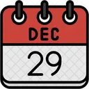 December Calendar Days Time And Date Icon