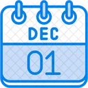 December Calendar Days Time And Date Icon